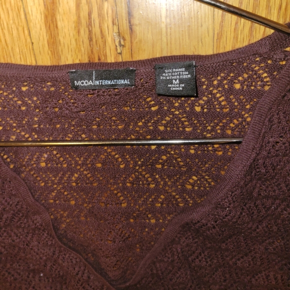 Victoria Secret Crop Pointelle Knit Sweater M - Picture 3 of 6